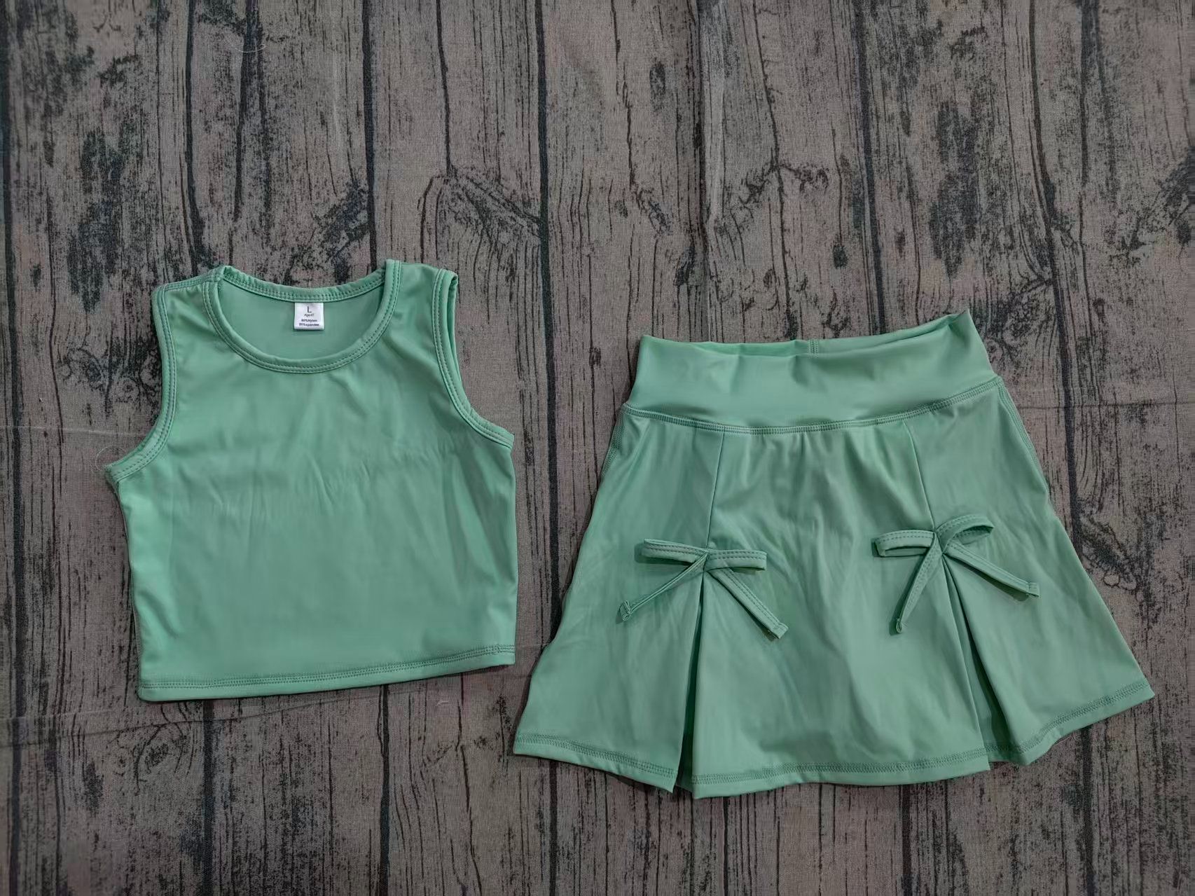 Baby Yoga Clothing - Wholesale Toddler Bows Shirt Ruffle Skirt