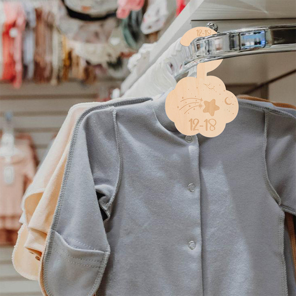 14Pcs Wooden Nursery Clothes D - Baby Clothing Wardrobe 评论和价格