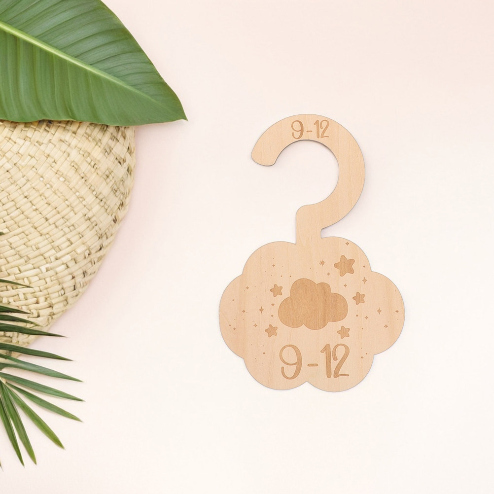 14Pcs Wooden Nursery Clothes D - Baby Clothing Wardrobe 评论和价格