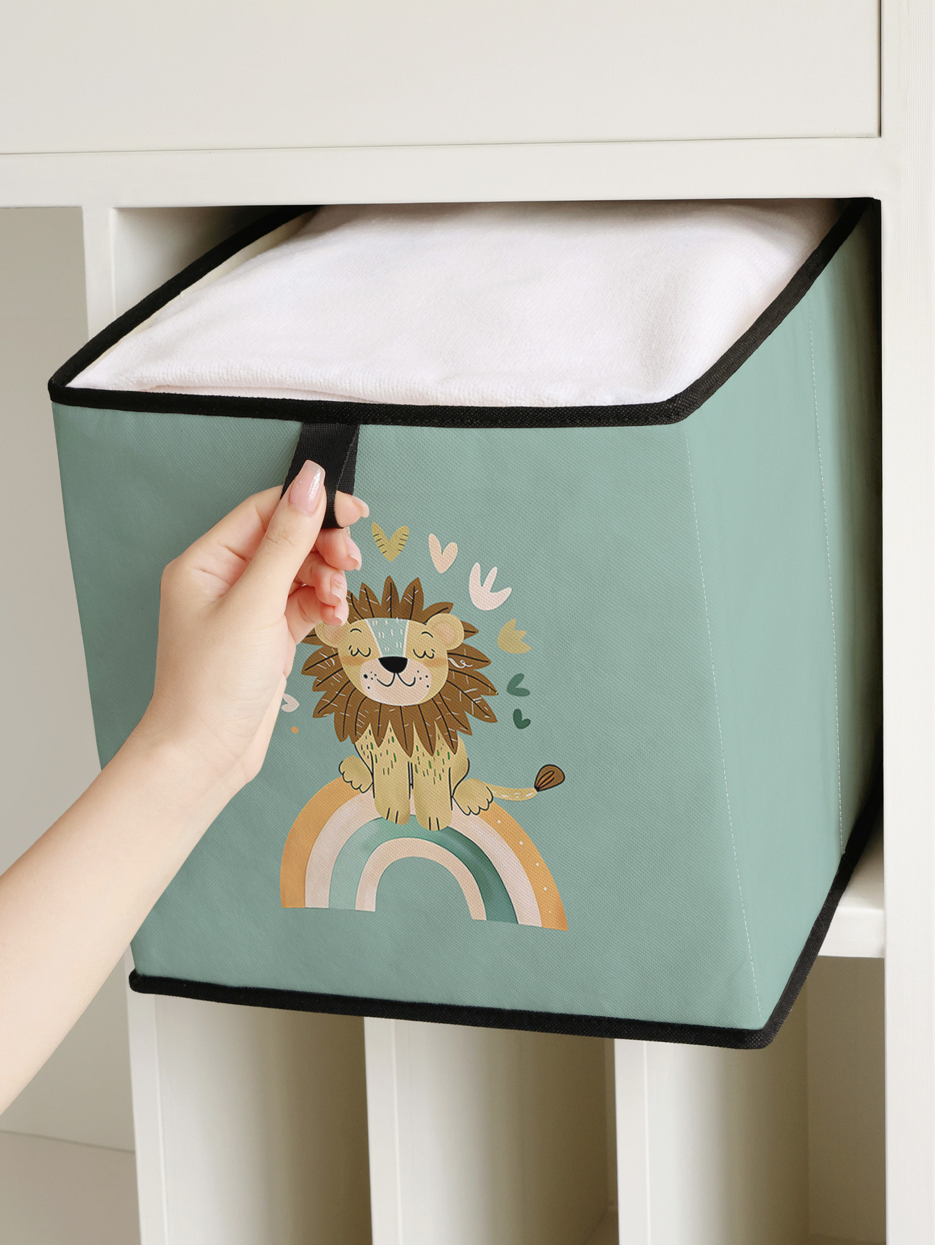 Cute Lion Rainbow Print Foldab - Baby Clothing Wardrobe 评论和价格